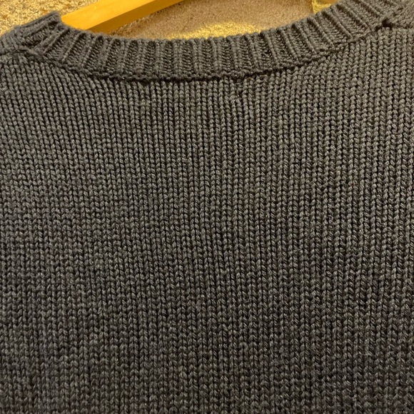 Cashmere TREASURE & BOND Cashmere Wool Navy Sz S Cable Knit Sweater Dress preppy - Picture 3 of 9